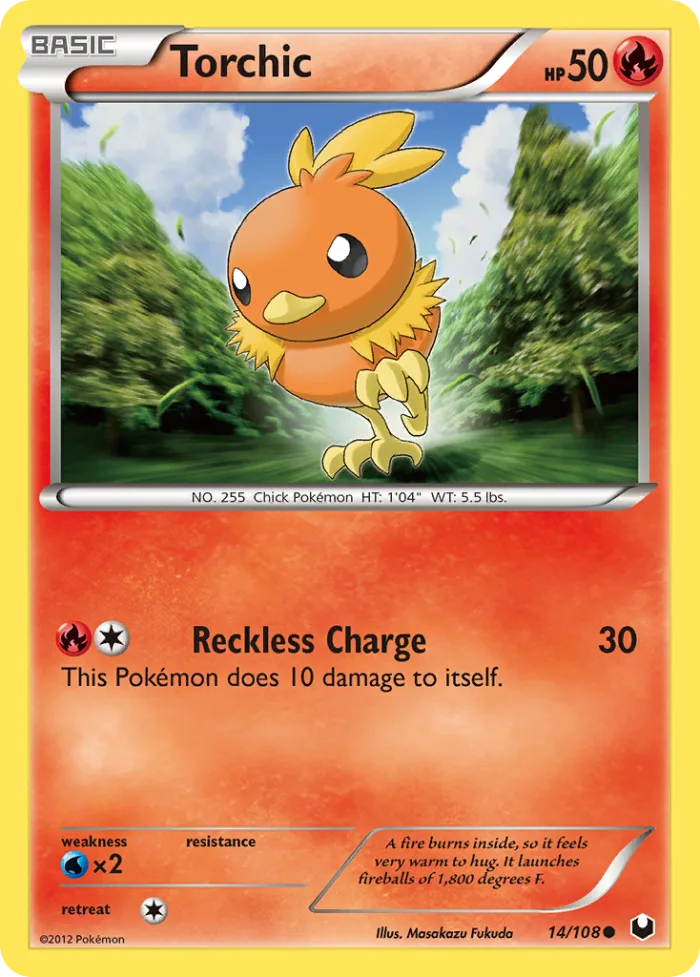 Torchic #14 Dark Explorers Pokemon card