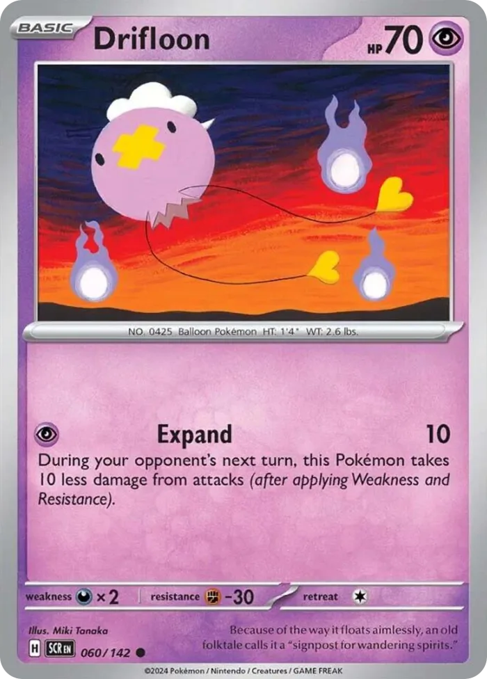 Drifloon #60 Stellar Crown Pokemon card