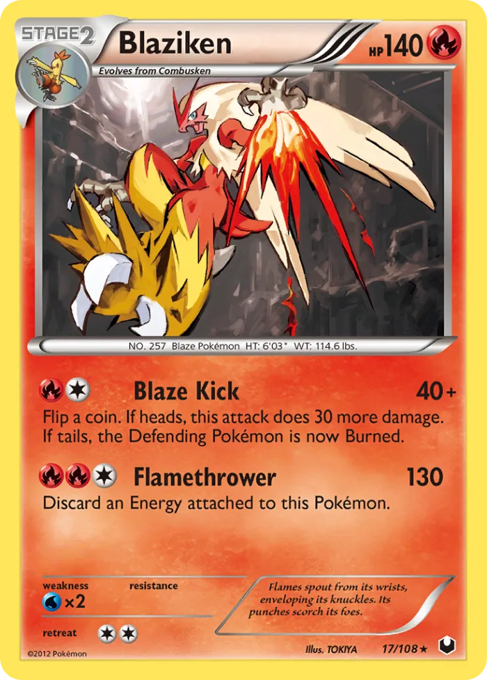 Blaziken #17 Dark Explorers Pokemon card