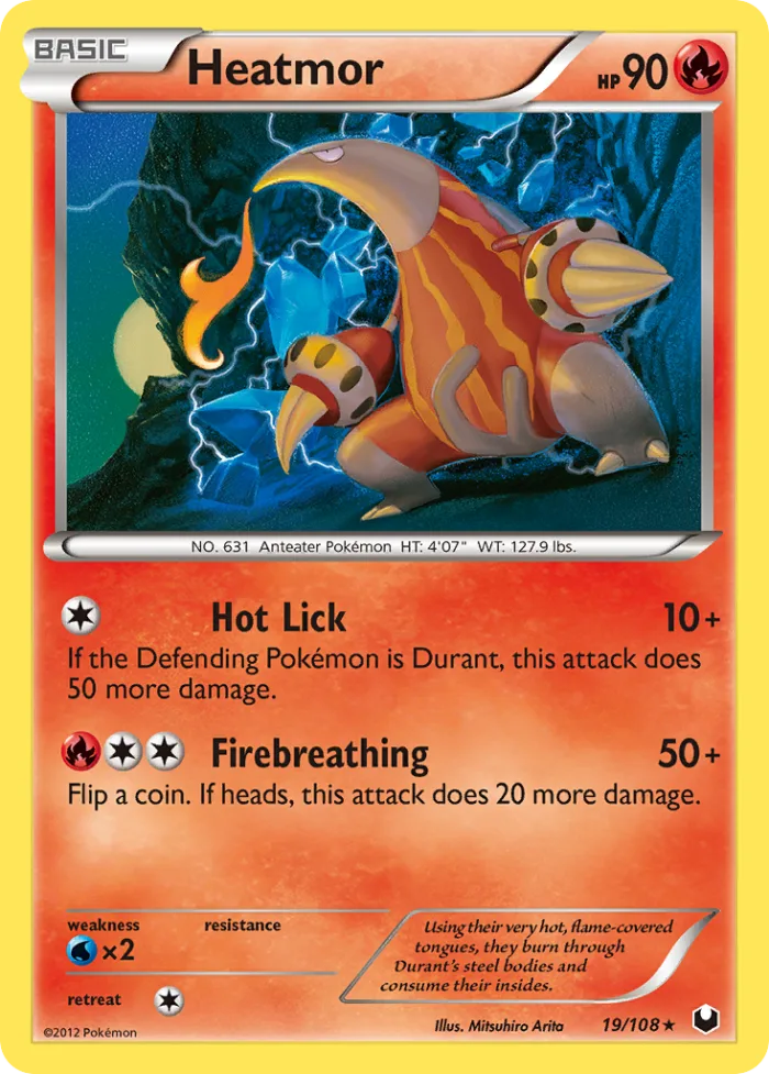 Heatmor #19 Dark Explorers Pokemon card