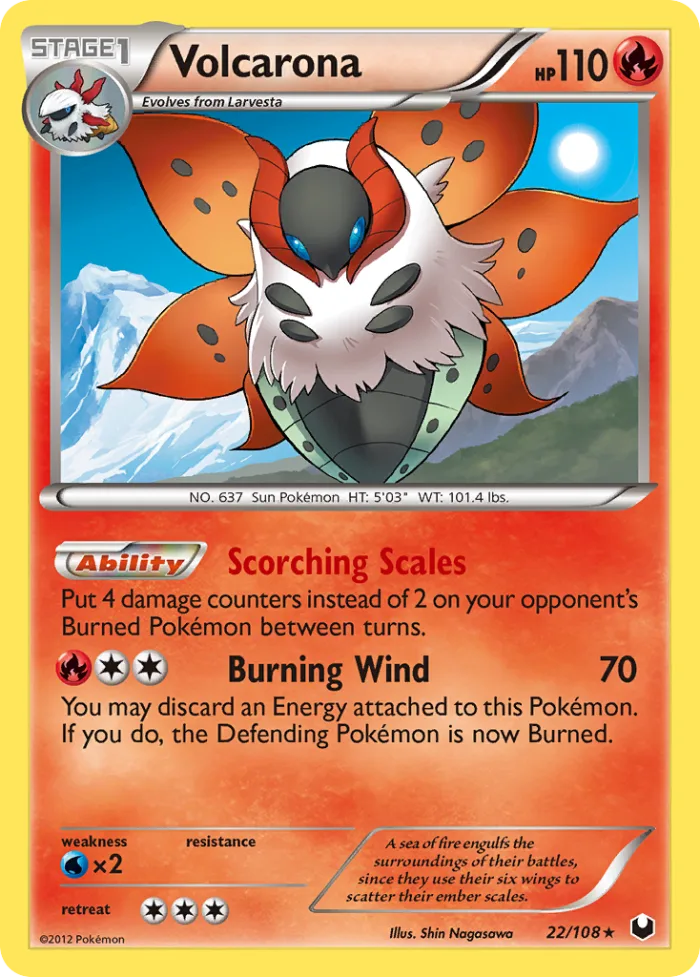 Volcarona #22 Dark Explorers Pokemon card