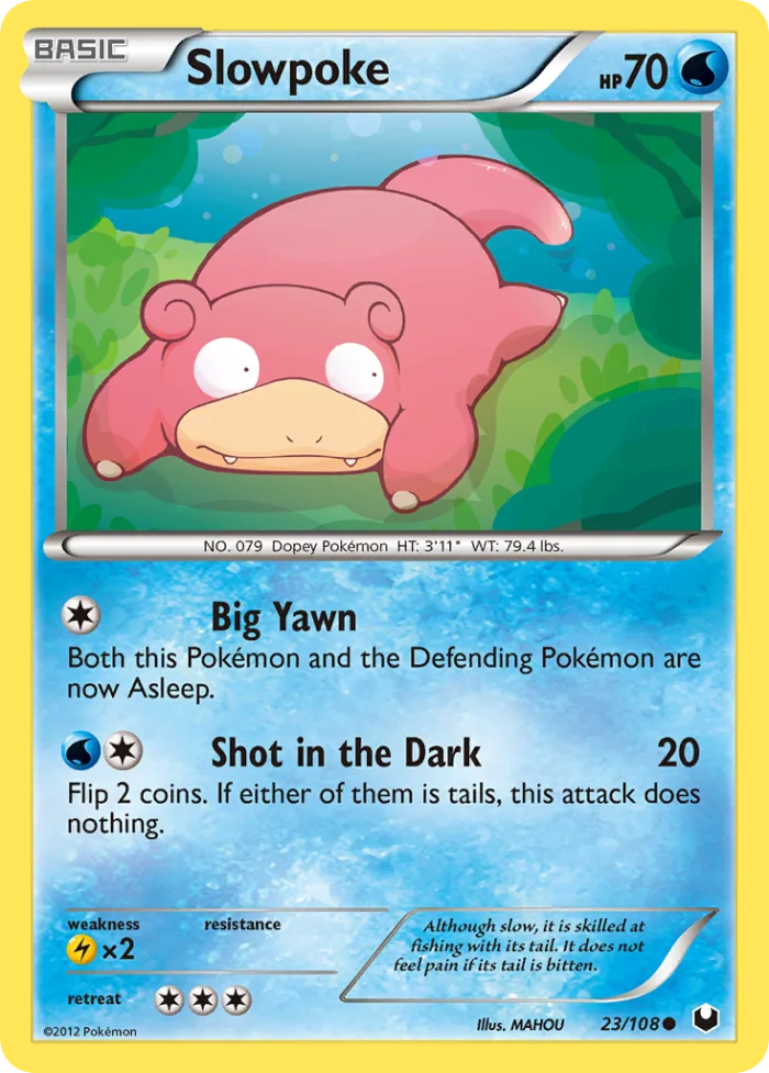 Slowpoke #23 Dark Explorers Pokemon card