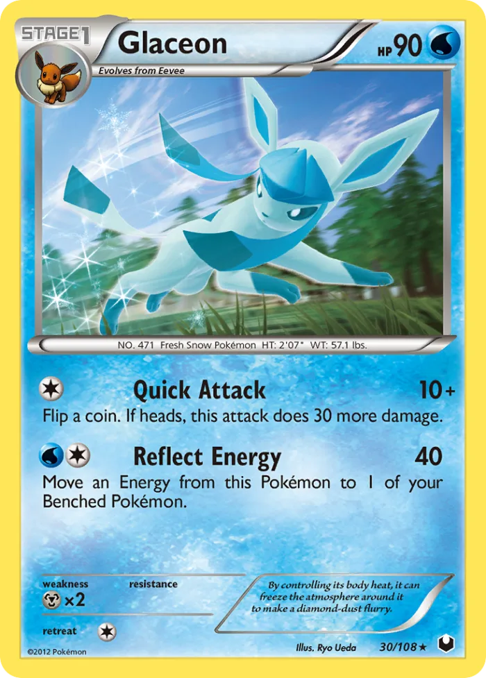 Glaceon #30 Dark Explorers Pokemon card