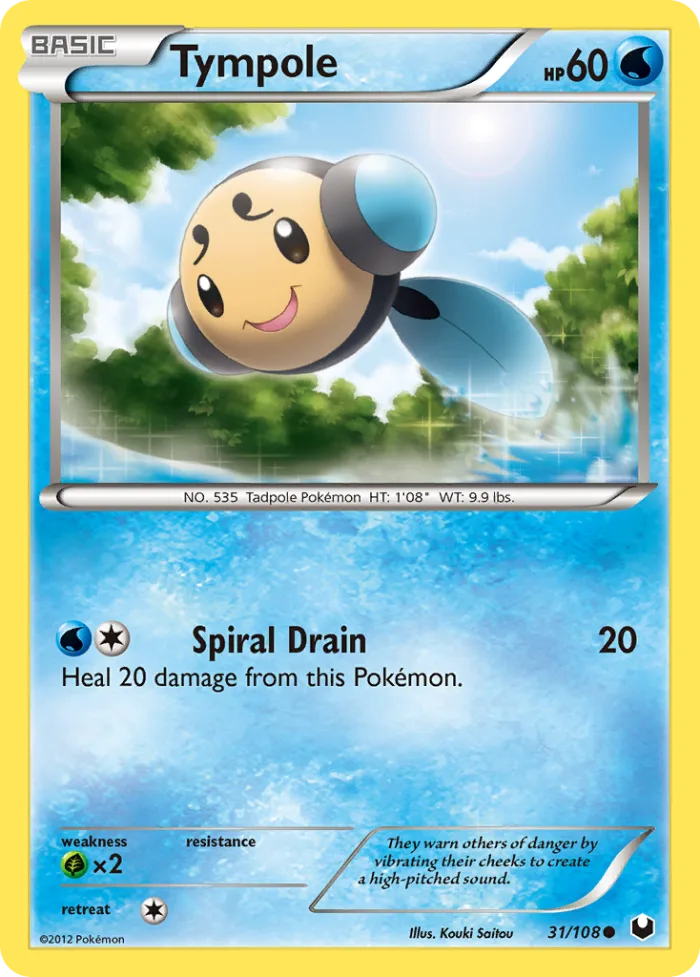 Tympole #31 Dark Explorers Pokemon card