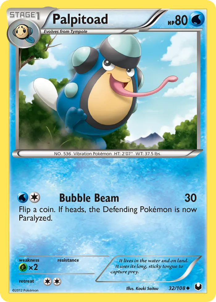 Palpitoad #32 Dark Explorers Pokemon card