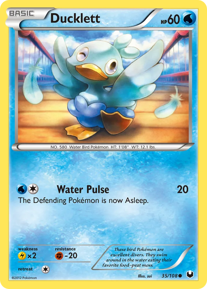 Ducklett #35 Dark Explorers Pokemon card