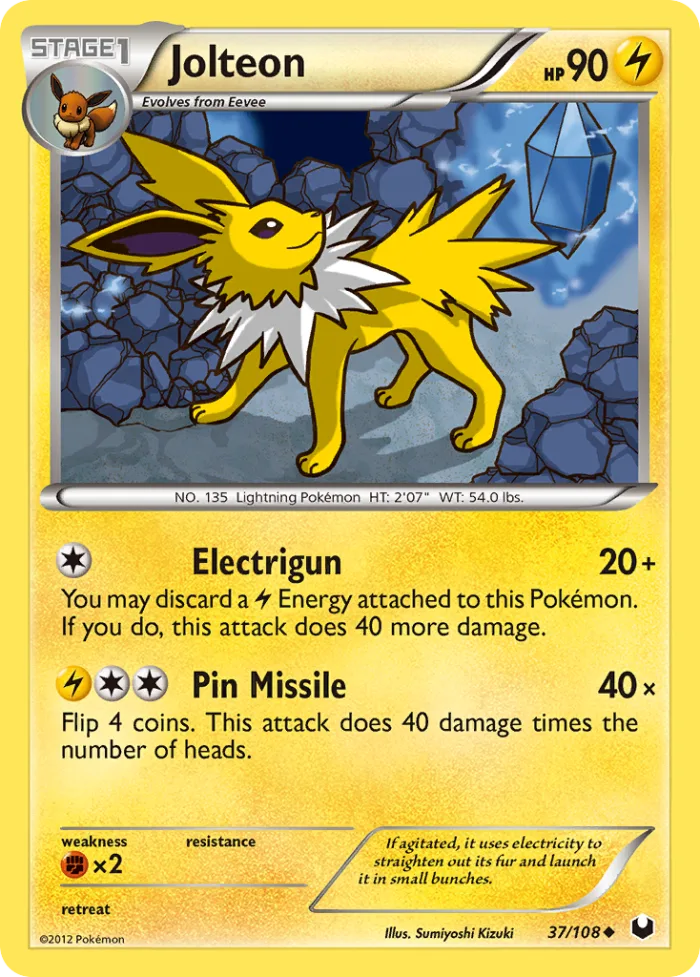 Jolteon #37 Dark Explorers Pokemon card