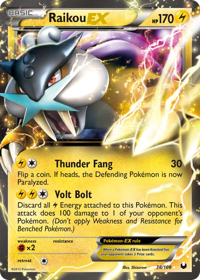 Raikou-EX #38 Dark Explorers Pokemon card