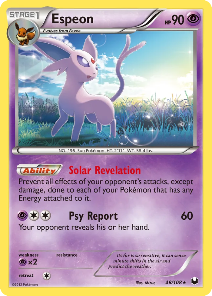 Espeon #48 Dark Explorers Pokemon card