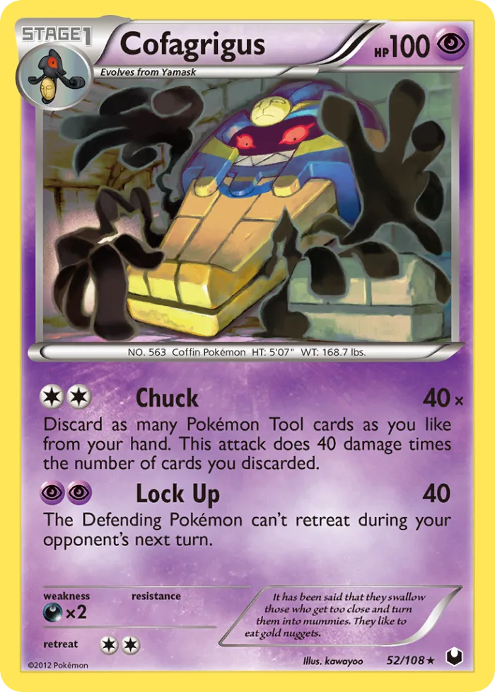 Cofagrigus #52 Dark Explorers Pokemon card