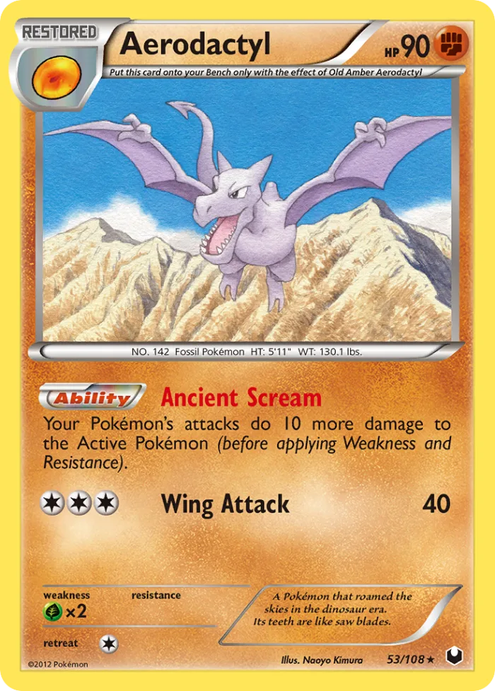 Aerodactyl #53 Dark Explorers Pokemon card