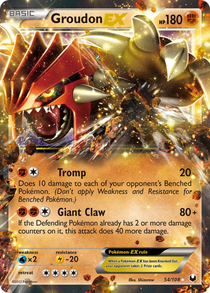 Groudon-EX #54 Dark Explorers Pokemon card
