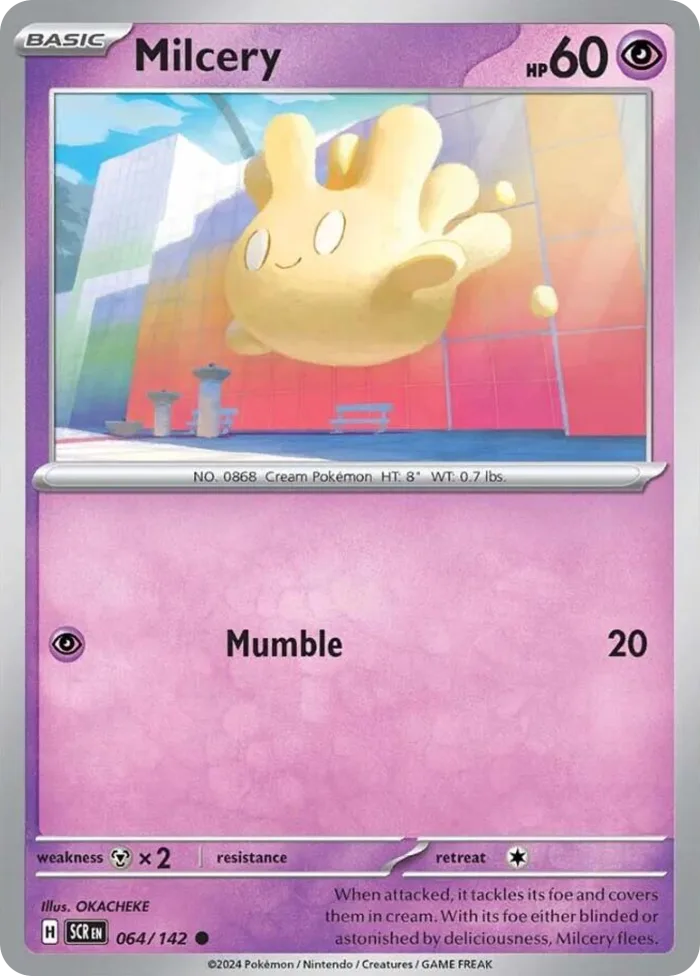 Milcery #64 Stellar Crown Pokemon card