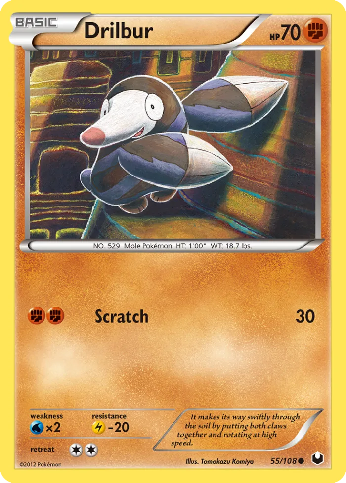 Drilbur #55 Dark Explorers Pokemon card