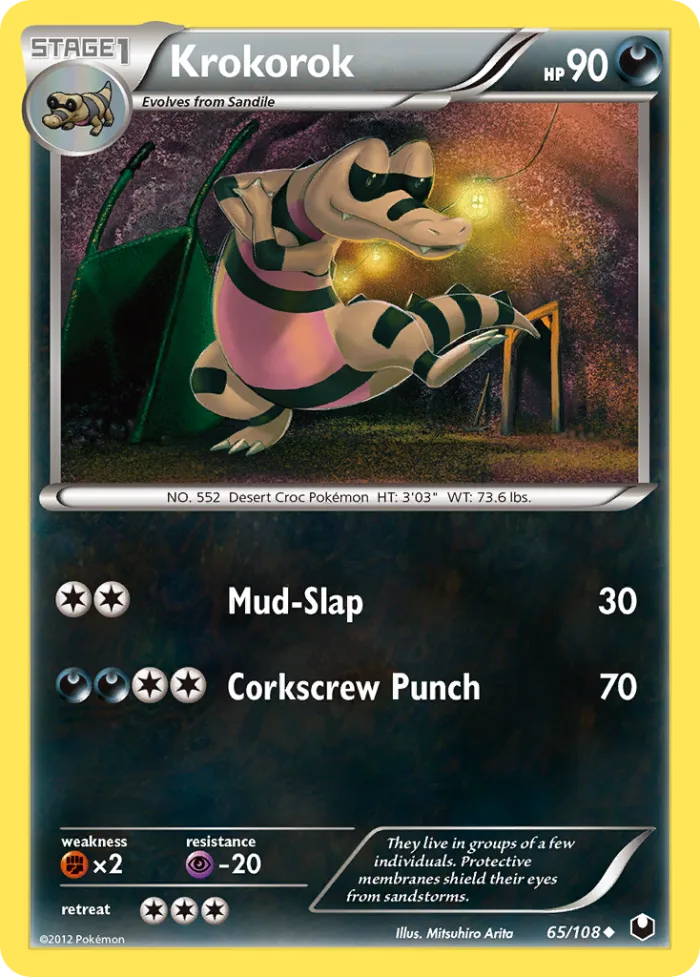 Krokorok #65 Dark Explorers Pokemon card