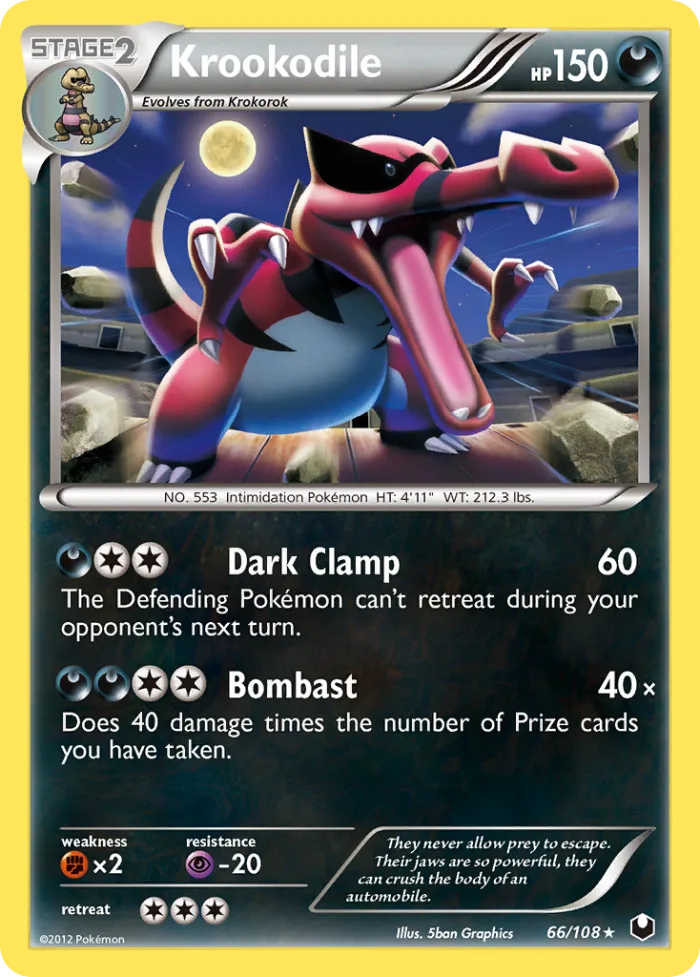 Krookodile #66 Dark Explorers Pokemon card