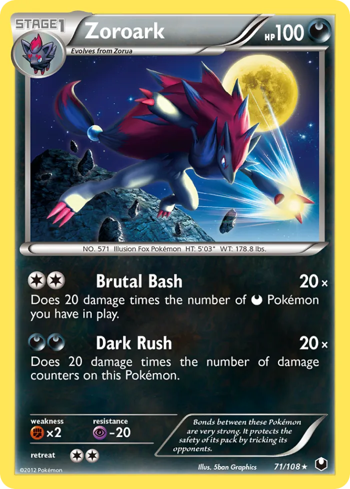 Zoroark #71 Dark Explorers Pokemon card