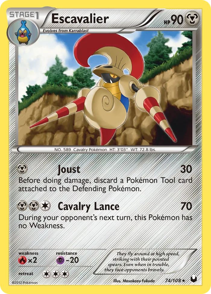 Escavalier #74 Dark Explorers Pokemon card