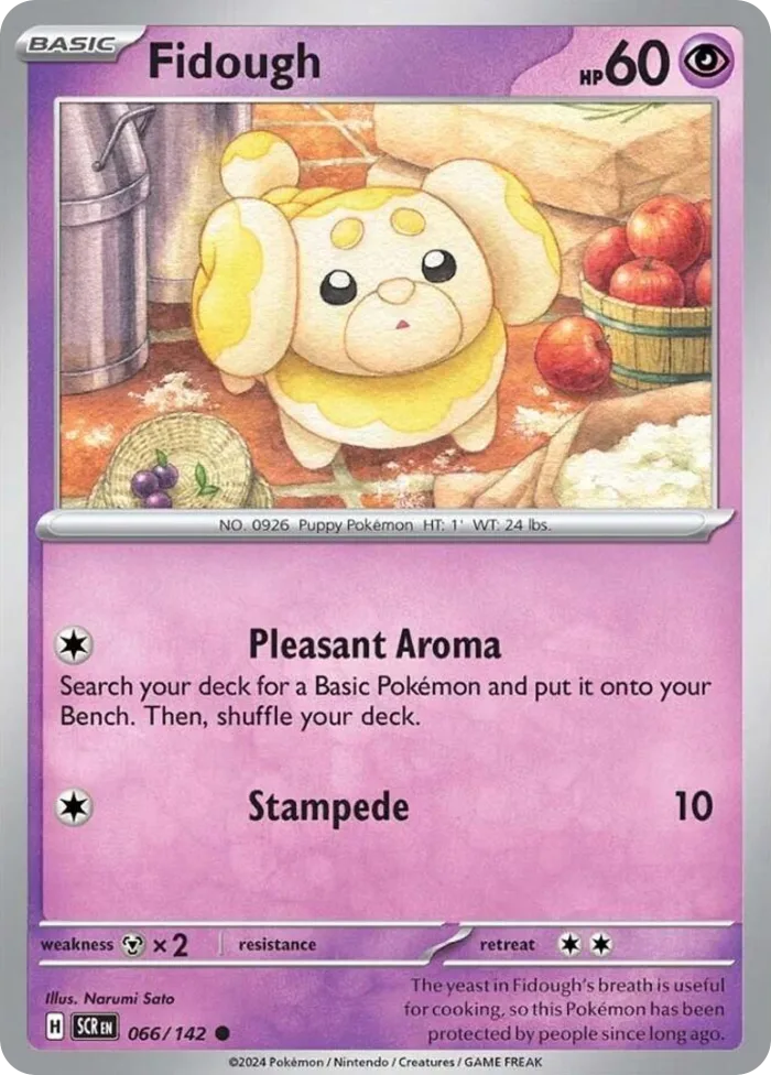 Fidough #66 Stellar Crown Pokemon card