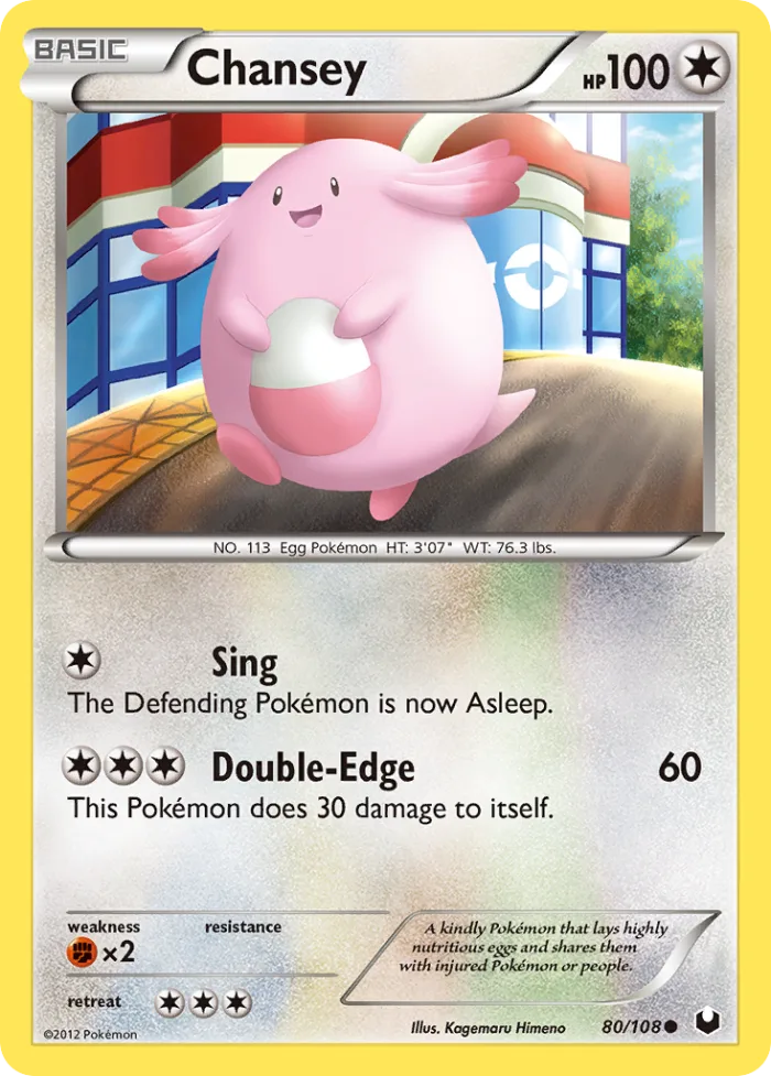 Chansey #80 Dark Explorers Pokemon card