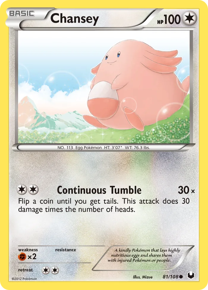Chansey #81 Dark Explorers Pokemon card