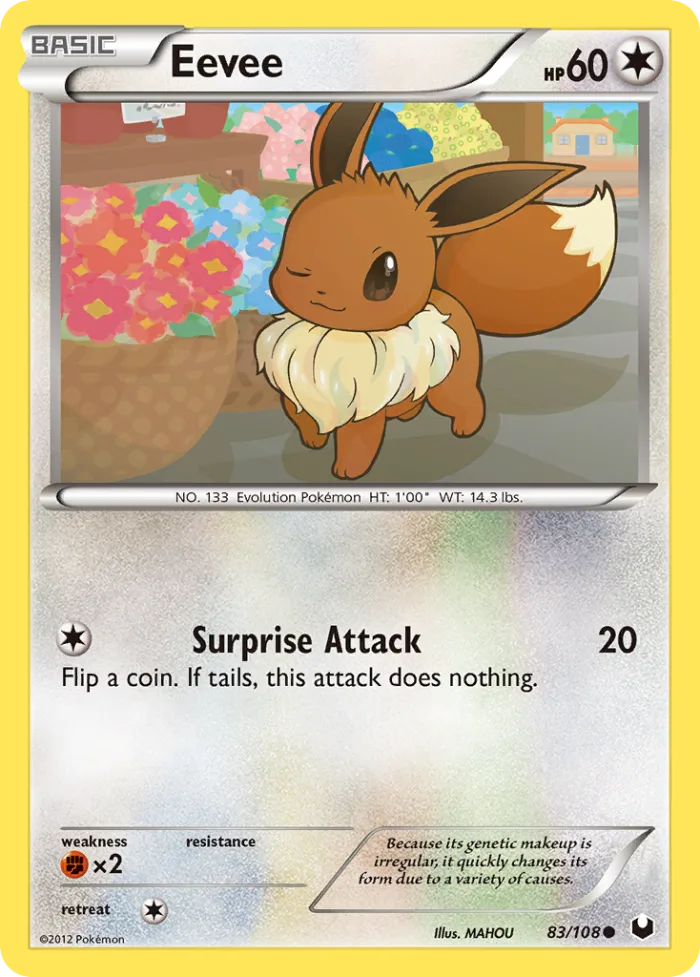 Eevee #83 Dark Explorers Pokemon card