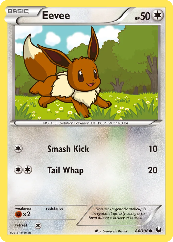 Eevee #84 Dark Explorers Pokemon card