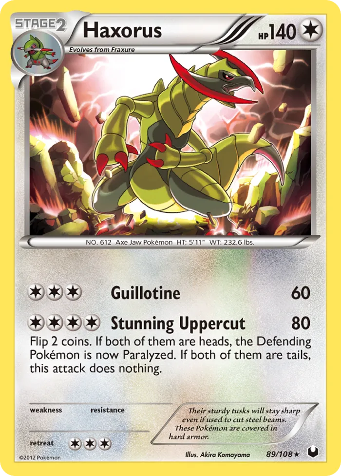 Haxorus #89 Dark Explorers Pokemon card