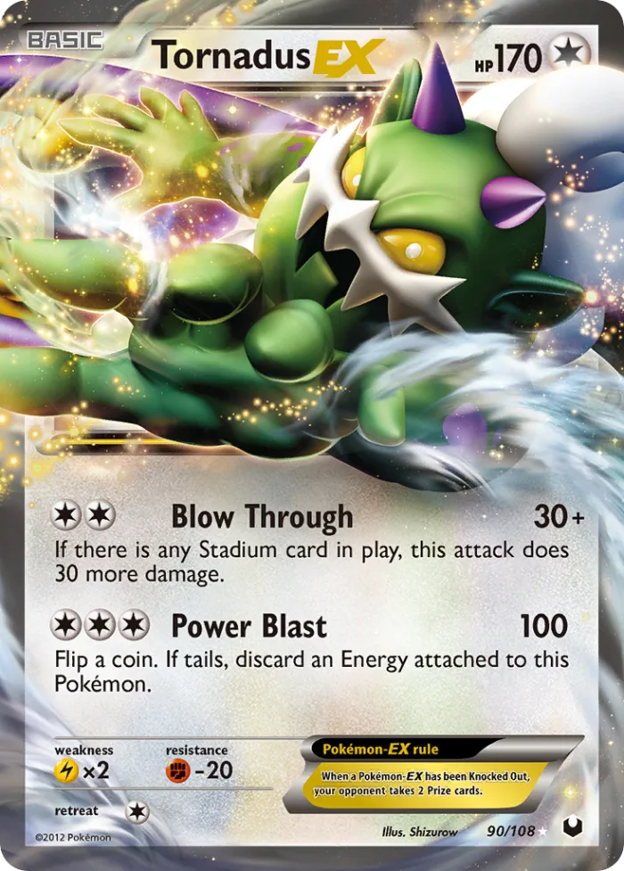 Tornadus-EX #90 Dark Explorers Pokemon card