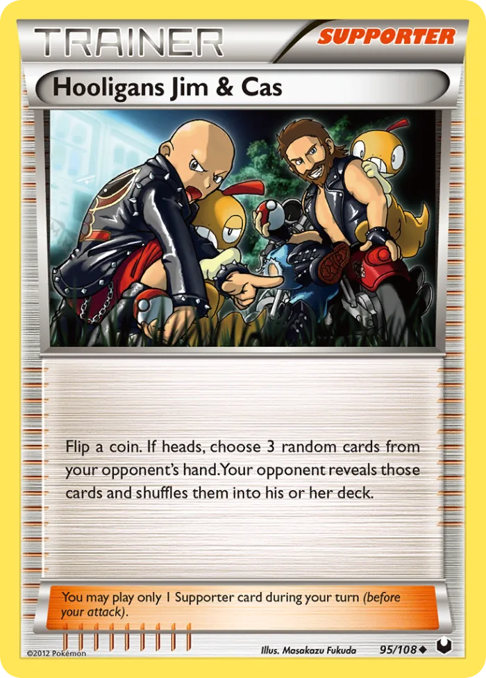 Hooligans Jim & Cas #95 Dark Explorers Pokemon card