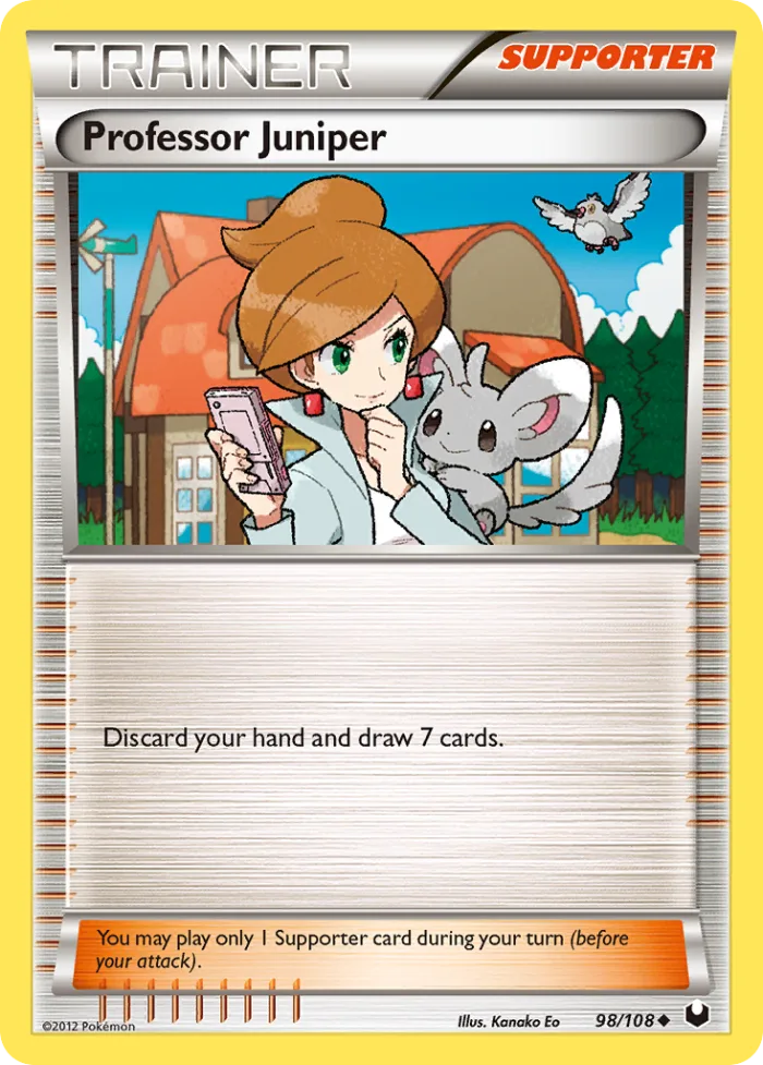 Professor Juniper #98 Dark Explorers Pokemon card