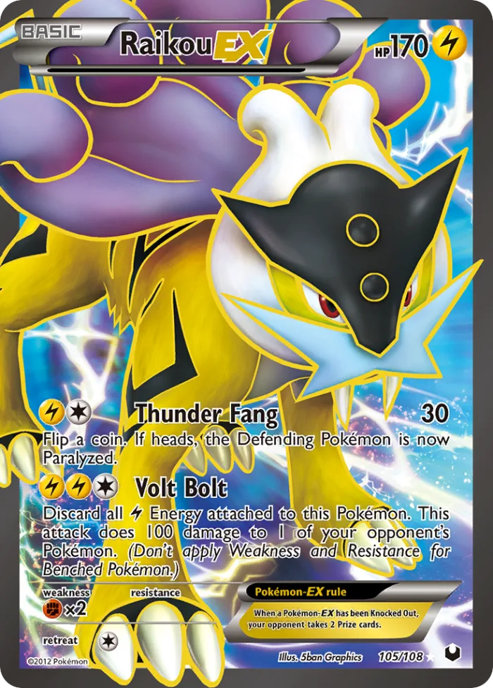 Raikou-EX #105 Dark Explorers Pokemon card