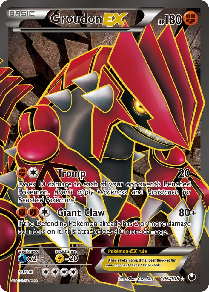 Groudon-EX #106 Dark Explorers Pokemon card