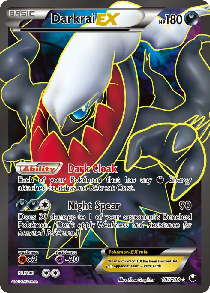 Darkrai-EX #107 Dark Explorers Pokemon card