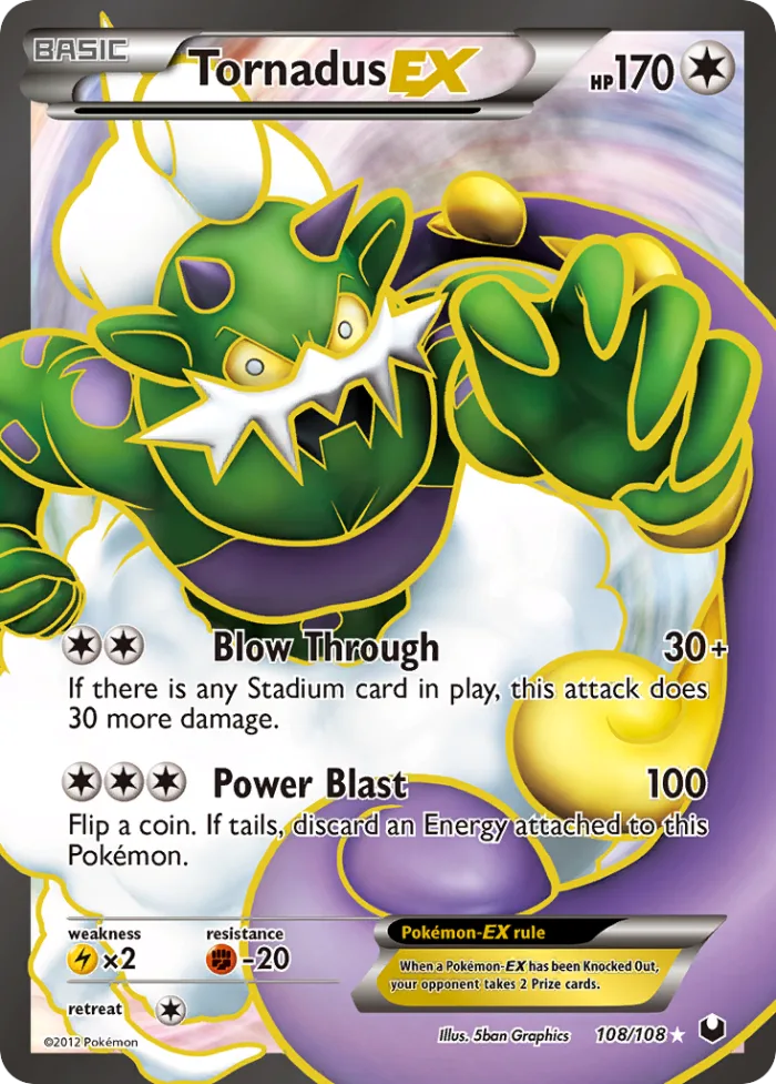 Tornadus-EX #108 Dark Explorers Pokemon card
