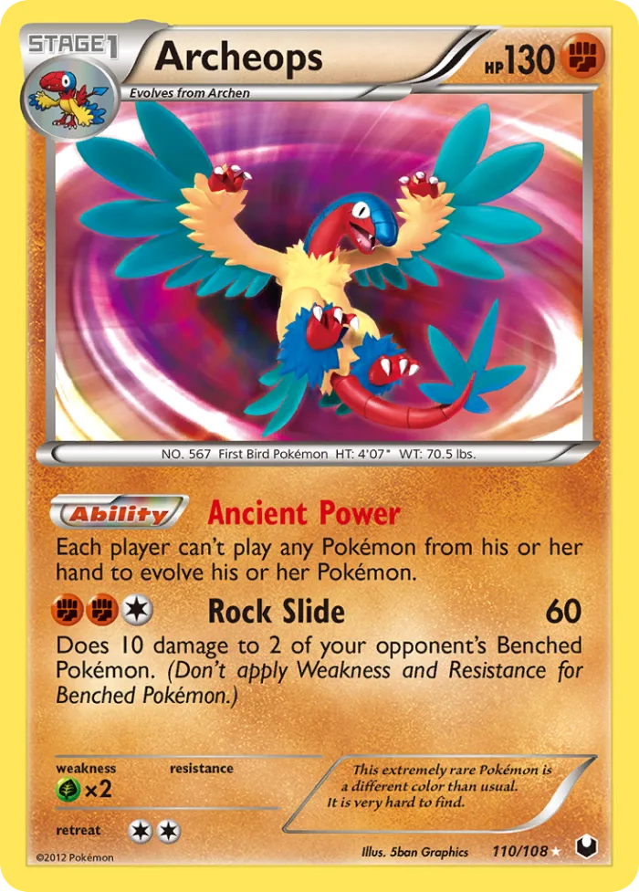 Archeops #110 Dark Explorers Pokemon card