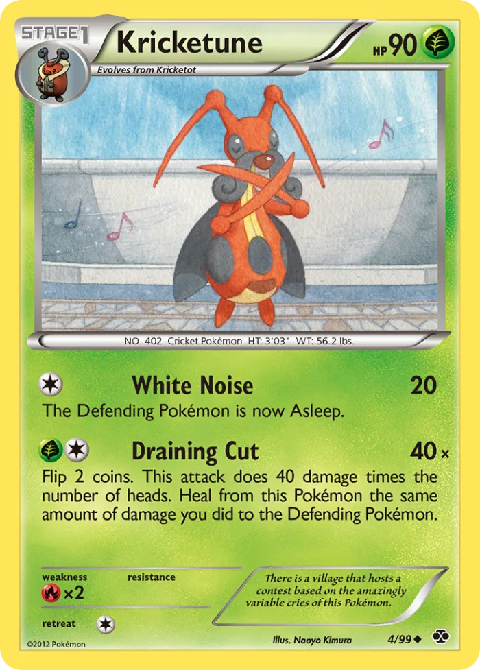 Kricketune #4 Next Destinies Pokemon card