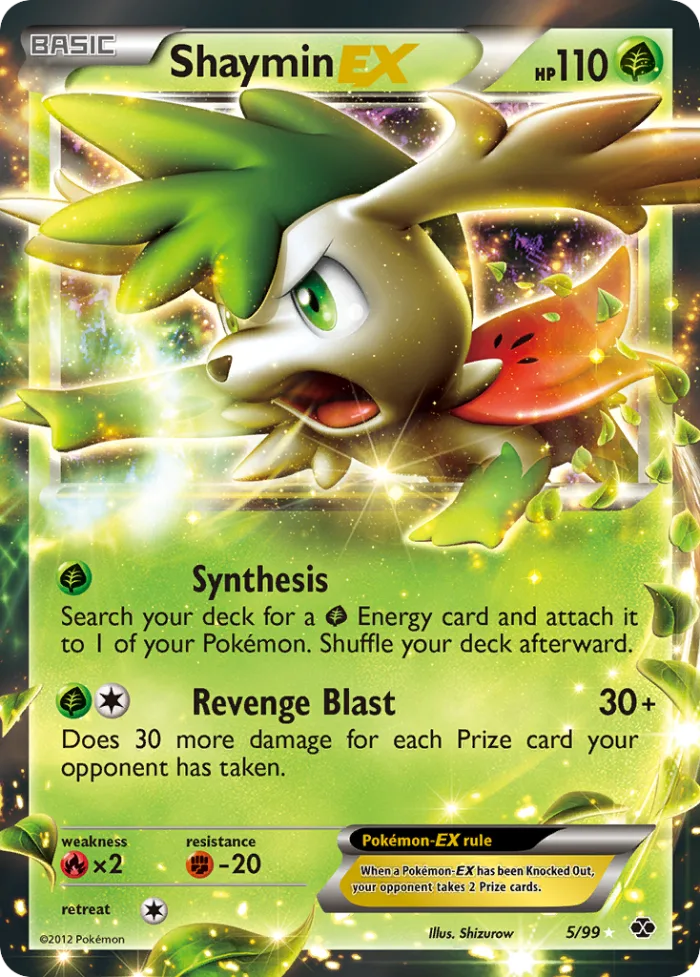 Shaymin-EX #5 Next Destinies Pokemon card