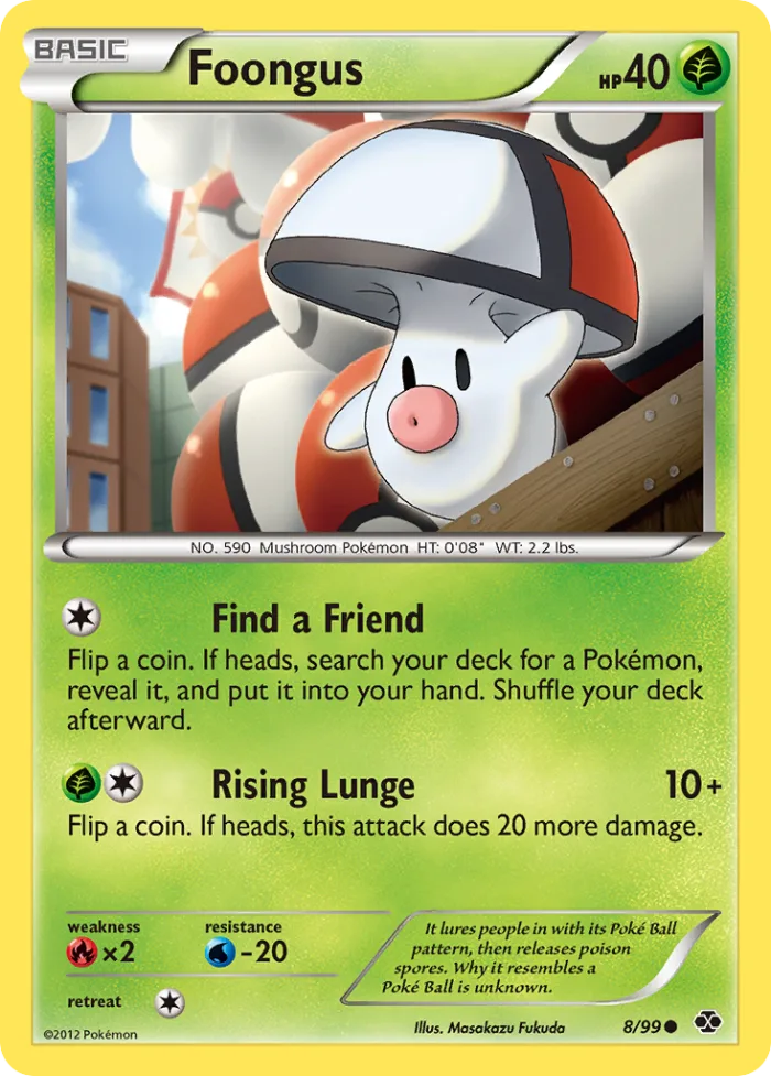 Foongus #8 Next Destinies Pokemon card