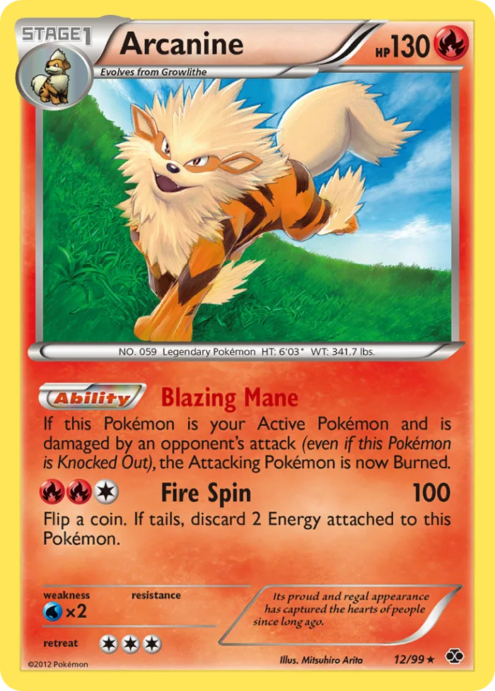 Arcanine #12 Next Destinies Pokemon card