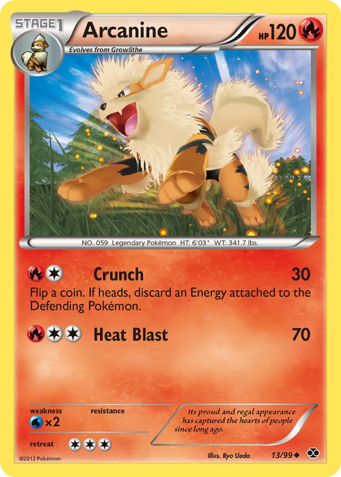Arcanine #13 Next Destinies Pokemon card