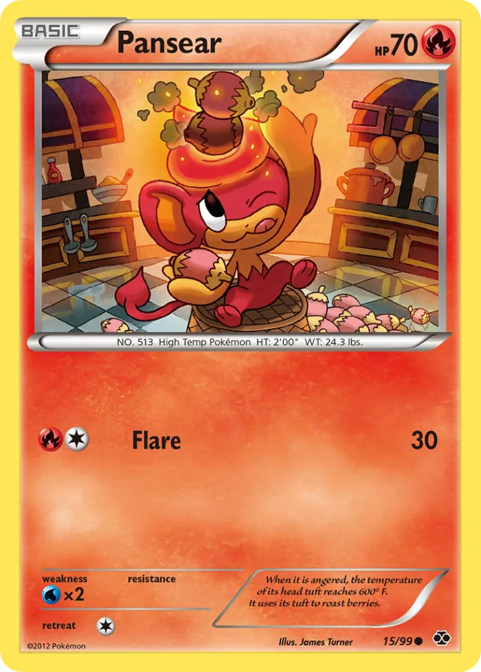 Pansear #15 Next Destinies Pokemon card