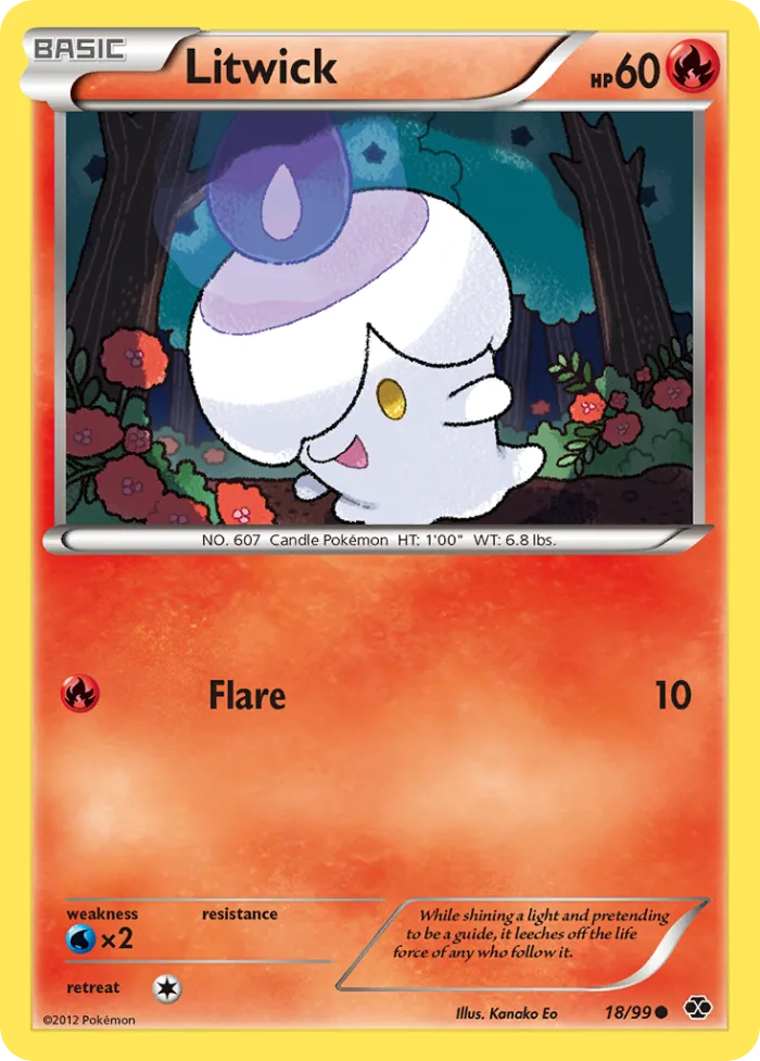 Litwick #18 Next Destinies Pokemon card