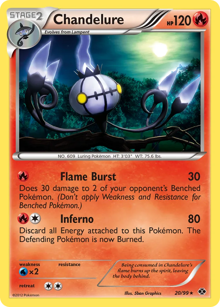 Chandelure #20 Next Destinies Pokemon card