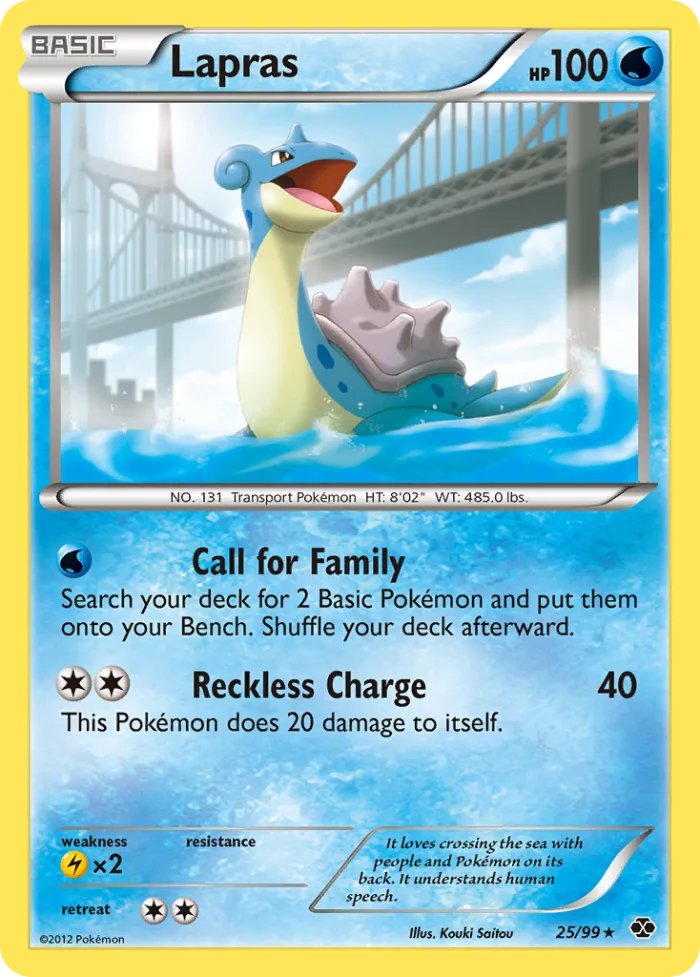 Lapras #25 Next Destinies Pokemon card