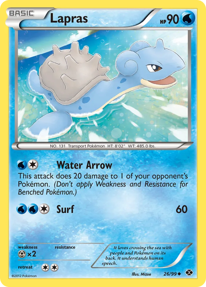 Lapras #26 Next Destinies Pokemon card