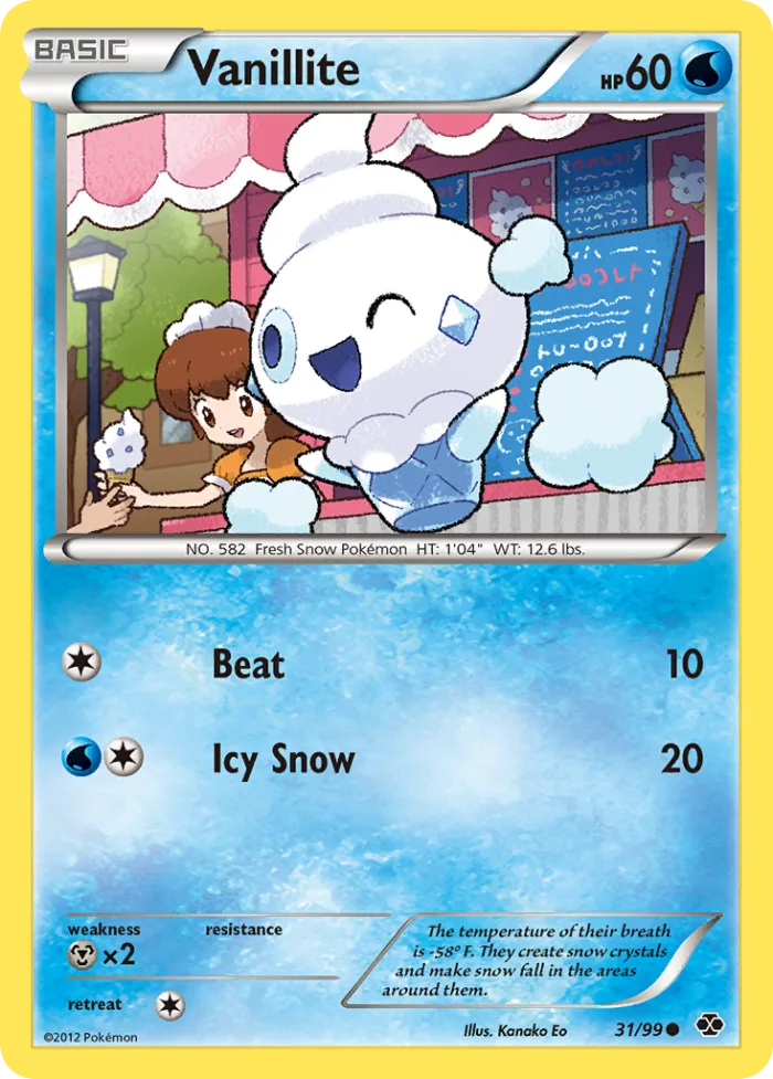 Vanillite #31 Next Destinies Pokemon card