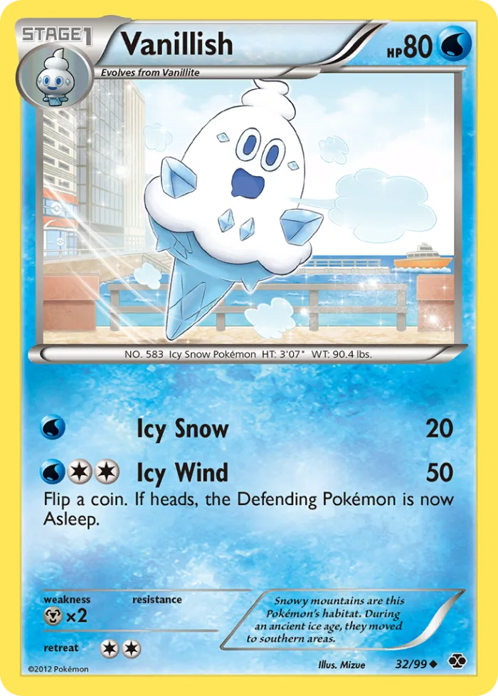 Vanillish #32 Next Destinies Pokemon card