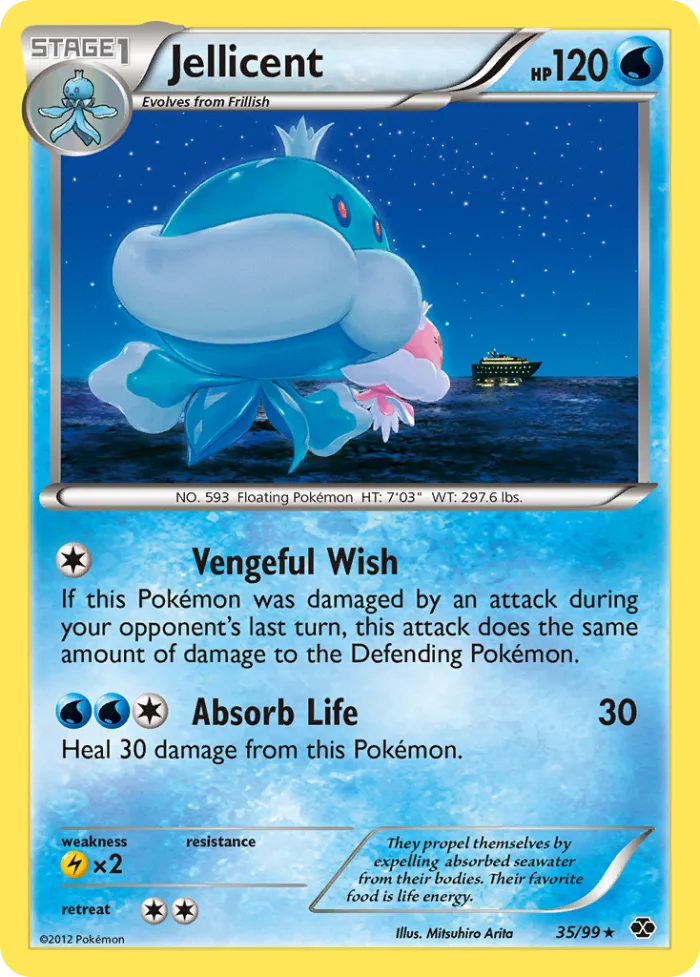 Jellicent #35 Next Destinies Pokemon card