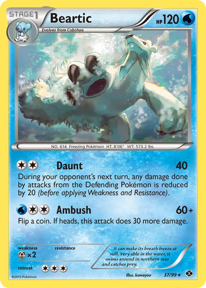 Beartic #37 Next Destinies Pokemon card